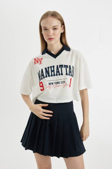 Oversize Fit Printed Short Sleeve T-Shirt