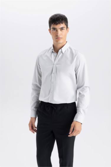 слим пішімі Ұзын жеңді көйлек