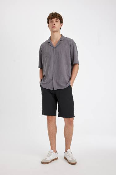Regular Fit Resort Collar Short Sleeve Shirt