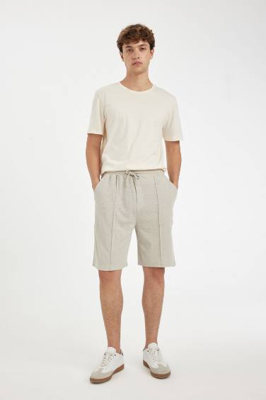 Relax Fit Combed Cotton Bermuda Shorts