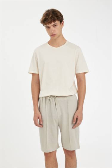 Relax Fit Combed Cotton Bermuda Shorts