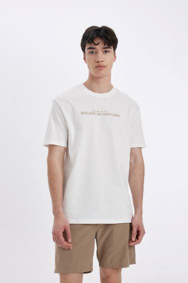 Regular Fit Crew Neck Printed T-Shirt