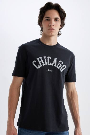 Regular Fit Crew Neck Printed T-Shirt