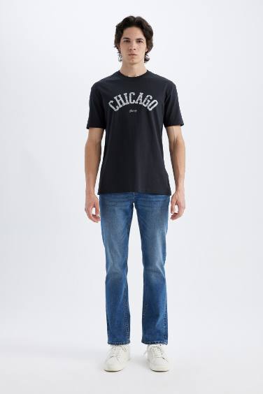 Regular Fit Crew Neck Printed T-Shirt