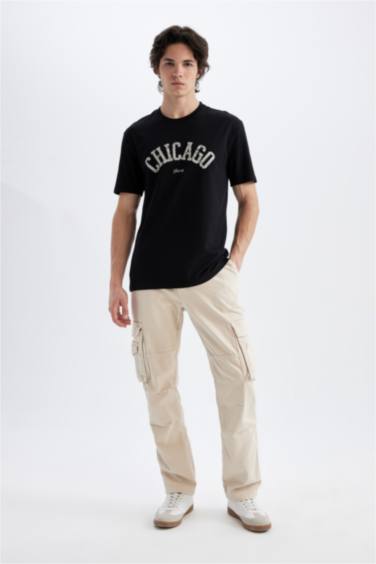 Regular Fit Crew Neck Cotton Basic T-Shirt