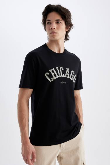 Regular Fit Crew Neck Cotton Basic T-Shirt