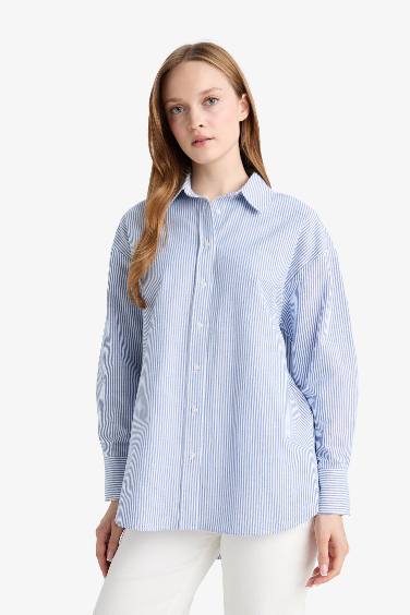 Relax Fit Oxford Striped Shirt Tunic