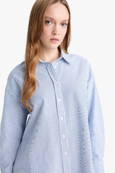 Relax Fit Oxford Striped Shirt Tunic