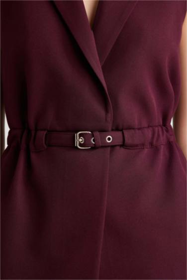 Fıtted Ceket Yaka Yelek - Görsel 4