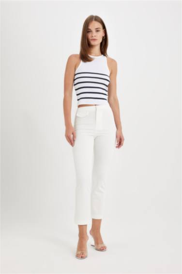 Flare Fit High Waist Trousers