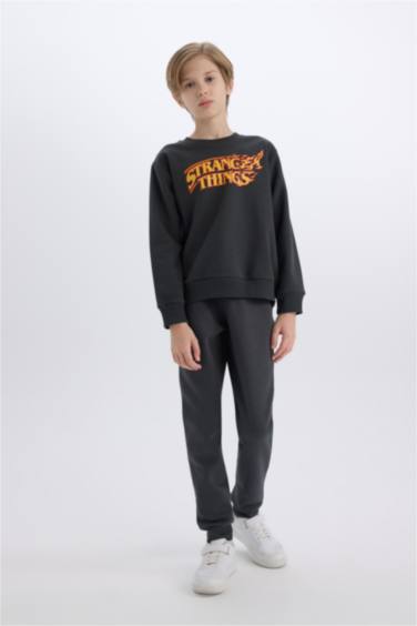 Stranger Things Bisiklet Yaka Sweatshirt Erkek Çocuk