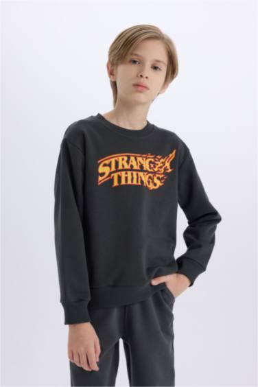Stranger Things Bisiklet Yaka Sweatshirt Erkek Çocuk