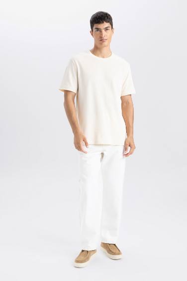 Regular Fit Crew Neck Pique T-Shirt