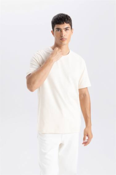 Regular Fit Crew Neck Pique T-Shirt
