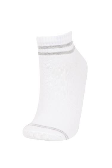 Kadın Rahat Lastikli 5'li Pamuklu Patik Çorap