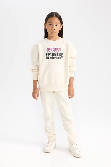 Girl Thick Sweatshirt Jogger Sweatpants 2 Piece Set