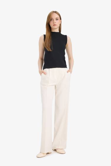 Crew Neck Black Tank Top