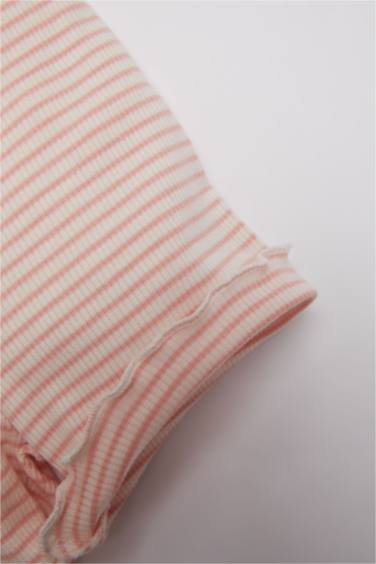 Baby Girl Striped Ribbed Shorts