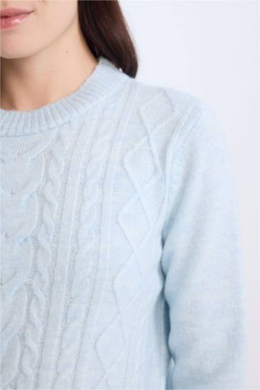 Pull en tricot à col rond Coupe régulière