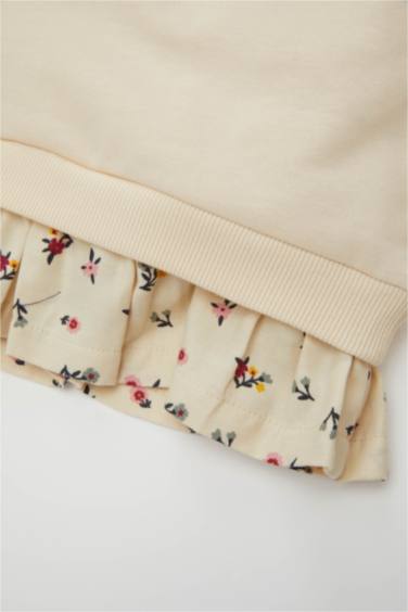 Baby Girl Crew Neck Printed Sweatshirt