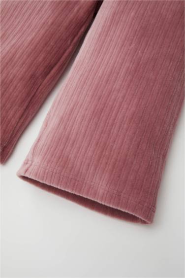 Baby Girl Regular Fit Elastic Waist Corduroy Trousers