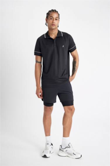 Slim Fit Polo Collar Pique Polo T-Shirt