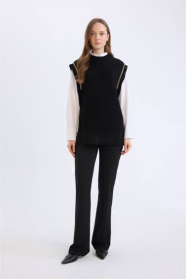 يلك صوف سادة بياخة مستديرة بفتحة من الجانب