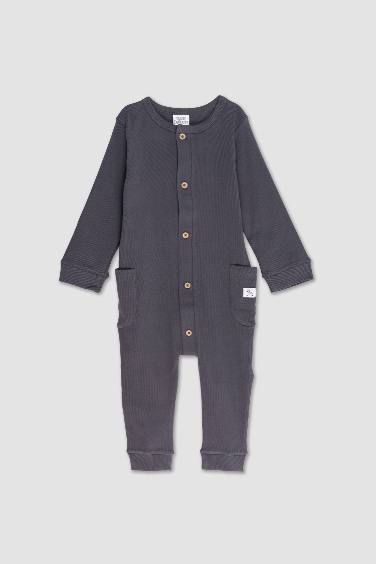 Ribana Standard Fit Crew Neck Jumpsuit