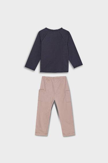 Baby Boy Zebra Patterned Thin Fabric 2 Piece Set