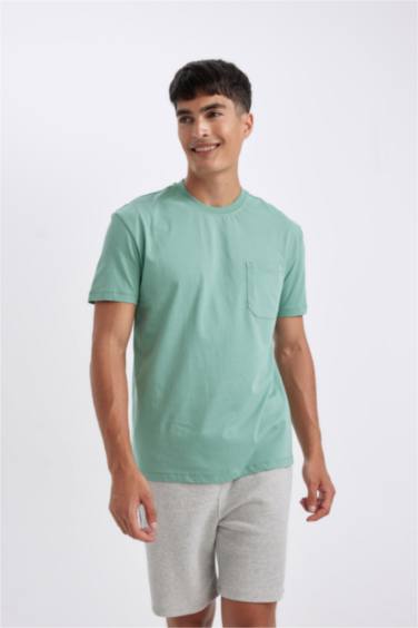 Regular Fit Crew Neck Pajama Top