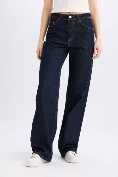 Straight Wide High Waist Long Jeans