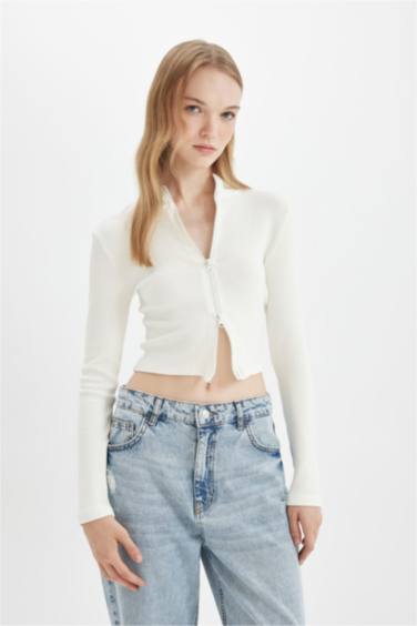 Slim Fit High Neck Camisole Cardigan