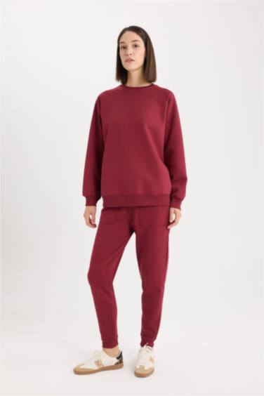 Oversize Fit Crew Neck Thick Sweatshirt