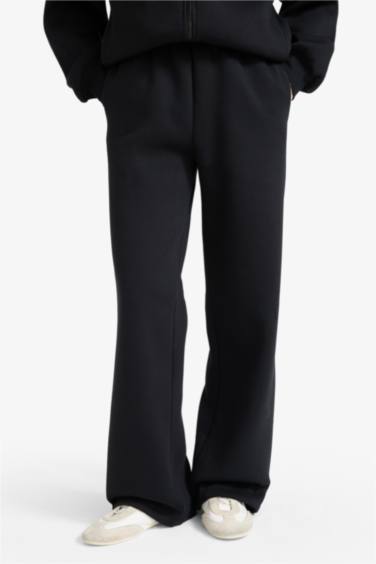 بنطلون قماش بيزك قصة مستقيمة تقيل