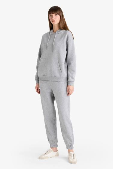 بنطلون قماش سميك جوجر فيت