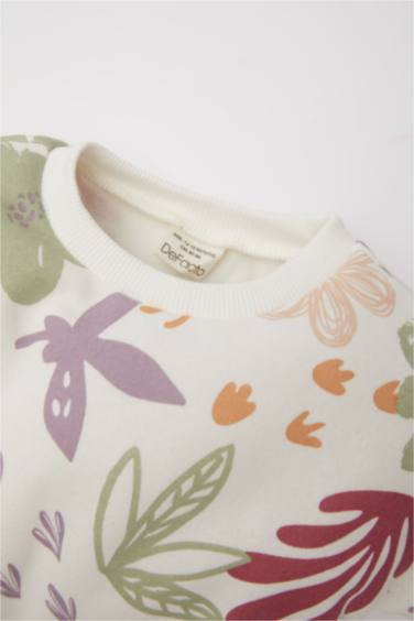 Girl Floral Sweatshirt Bottom 2 Piece Set