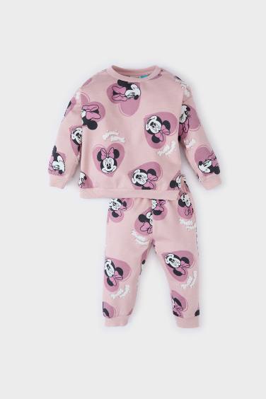 Baby Girl Disney Mickey & Minnie Sweatshirt Sweatpants 2 Piece Set