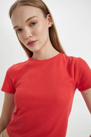 تيشيرت سامبل نص كم سليم فيت وافل