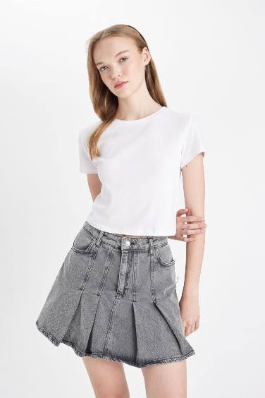 Fashion Fit Denim Mini Skirt