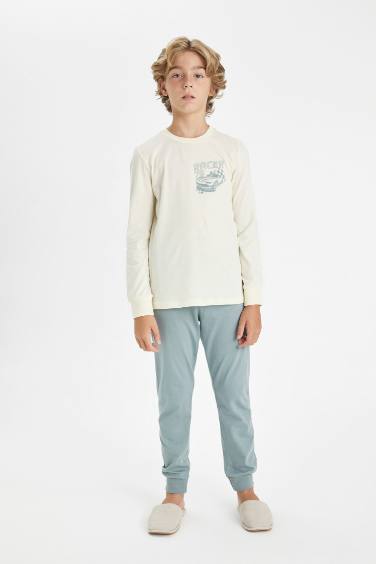 طقم بيجاما اولادي بيج قصة عادية - قطعتين