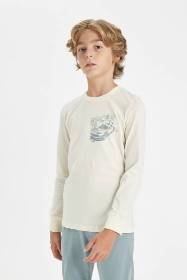 طقم بيجاما اولادي بيج قصة عادية - قطعتين