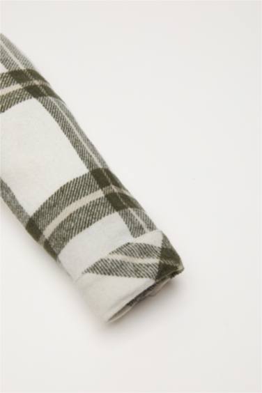 Erkek Bebek Flanel Uzun Kollu Cepli Kareli Gömlek