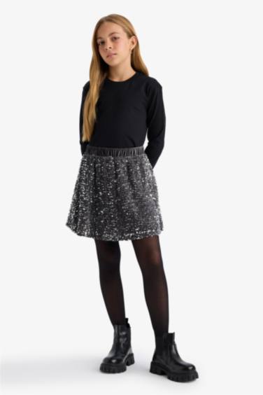 Kız Çocuk Payetli Etek