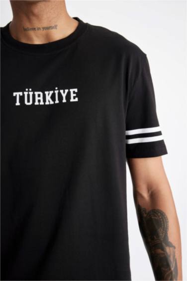 DeFactoFit Standard Fit Türkiye Printed T-Shirt