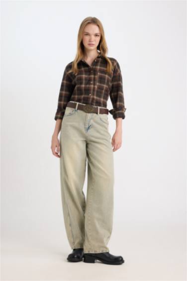 Chemise Oversize en flanelle à manches longues