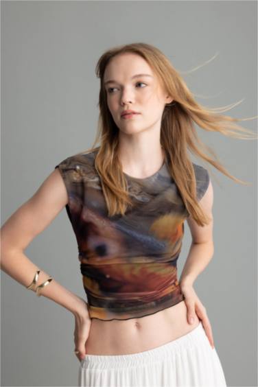 تي شيرت كروب تول نص ردن بياخة مستديرة