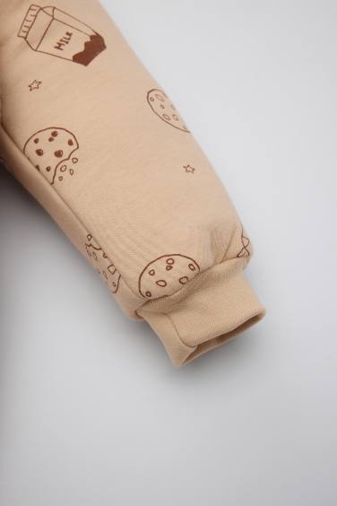 Baby Boy Newborn 2,5 Tog Zippered Patterned Cotton Sleeping Jumpsuit