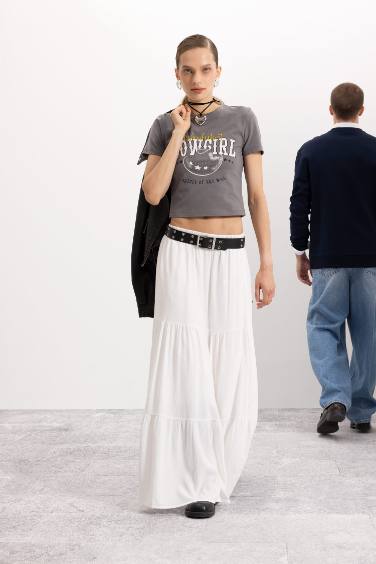 Slim Fit Crew Neck Printed Short Sleeve T-Shirt