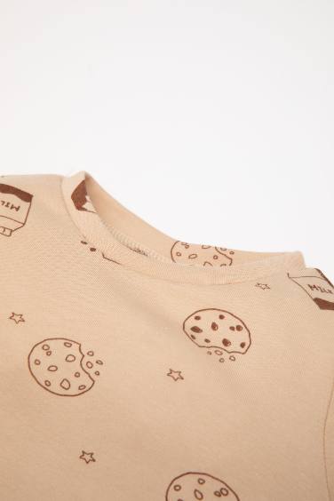 2 piece Regular Fit Crew Neck Knitted Pyjamas