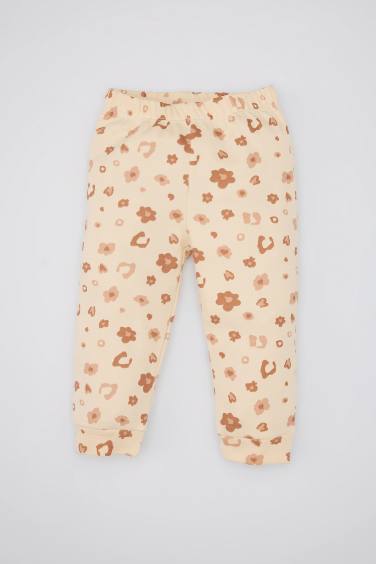 طقم بيجاما بيبي بناتي تايجر قصة عادية - قطعتين